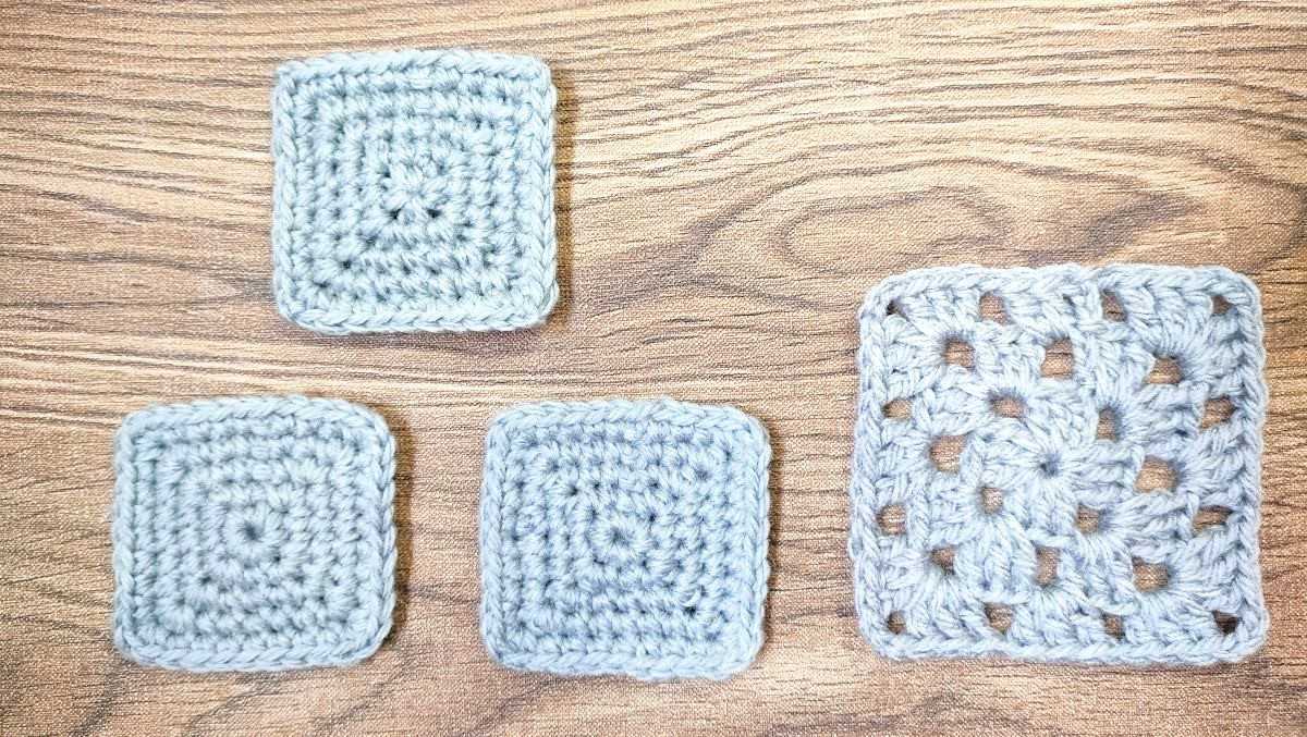 かぎ針編み　正方形　編み方
