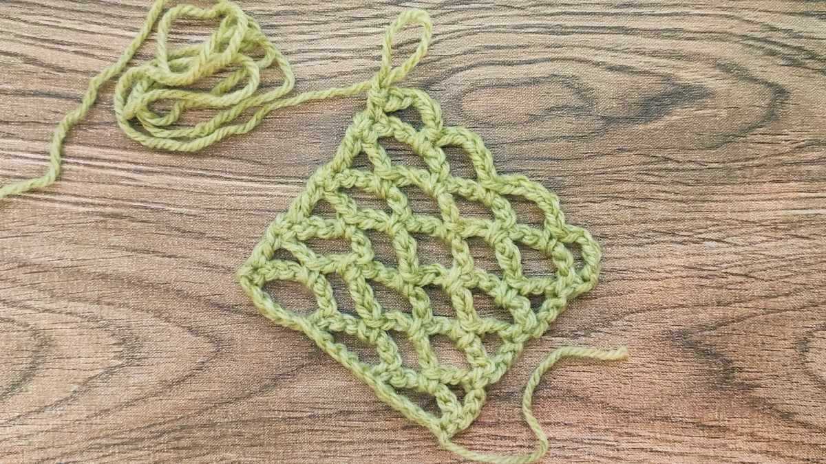 ネット編み　かぎ針編み　編み方