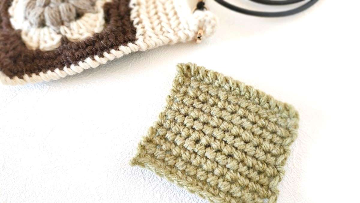 かぎ針編み　ねじり細編み　編み方