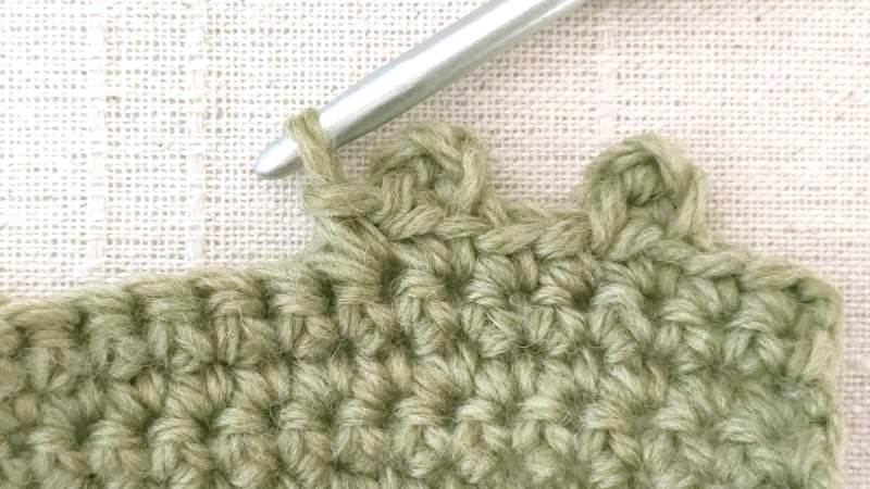細編み　ピコット　編み方　かぎ針編み